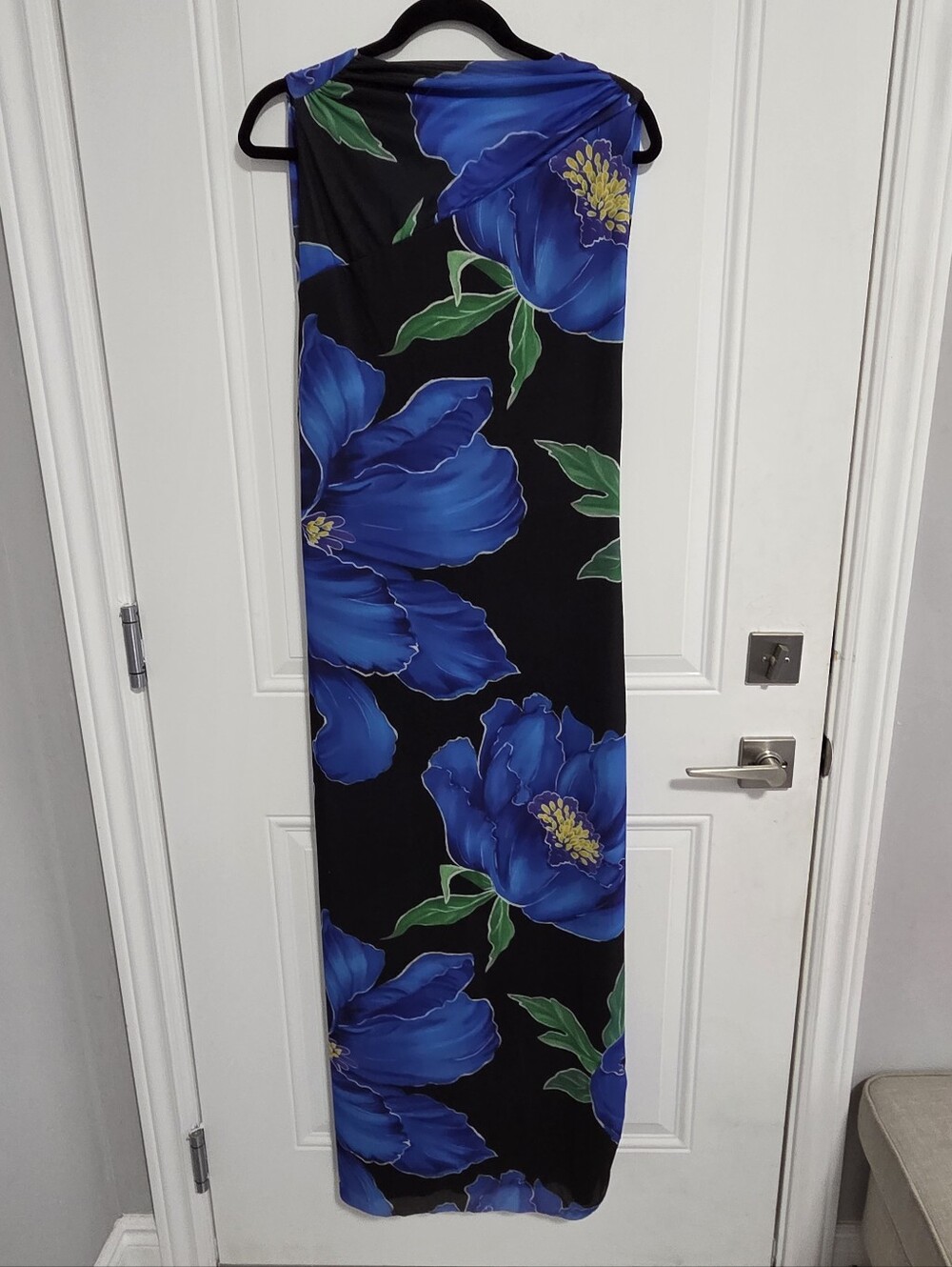 Zara ZW Collection Floral Backless Sleeveless Halter Neck Maxi Dress - Size L